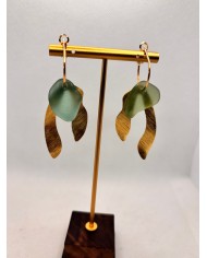 EDICIÓN LIMITADA pendientes artesanos de cristal marino