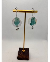 EDICIÓN LIMITADA pendientes artesanos de cristal marino