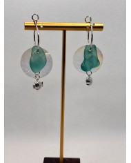 EDICIÓN LIMITADA pendientes artesanos de cristal marino