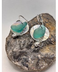 EDICIÓN LIMITADA pendientes artesanos de cristal marino