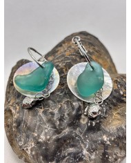 EDICIÓN LIMITADA pendientes artesanos de cristal marino