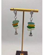 EDICIÓN LIMITADA pendientes artesanos de cristal marino