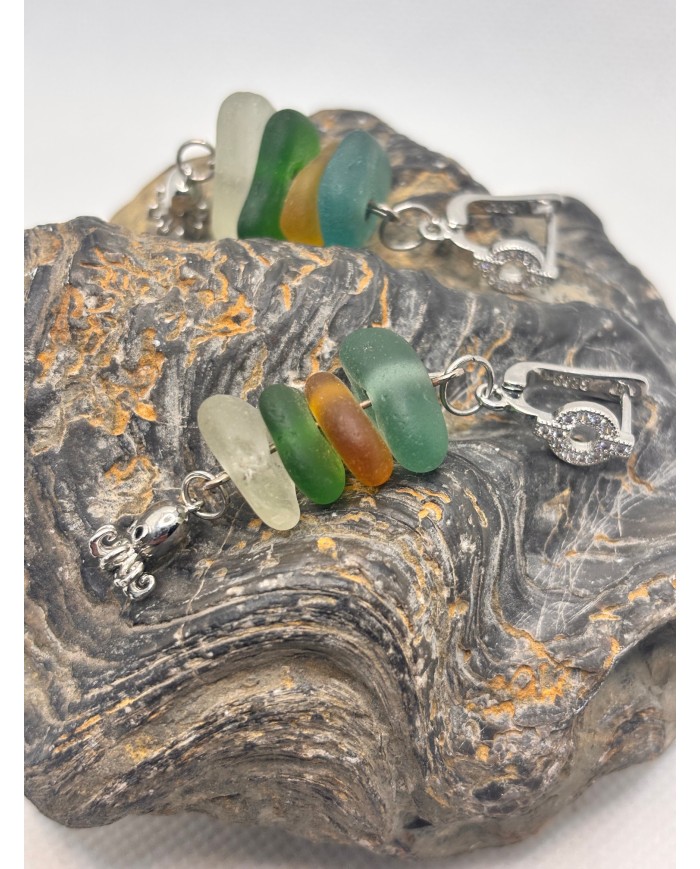 EDICIÓN LIMITADA pendientes artesanos de cristal marino