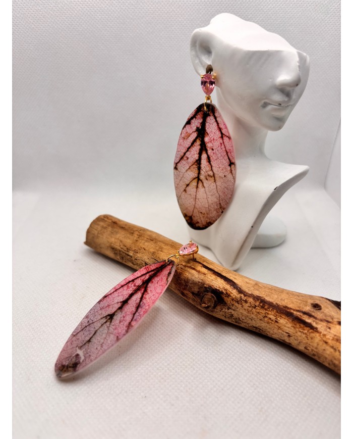 EDICIÓN LIMITADA pendientes artesanos de hoja natural