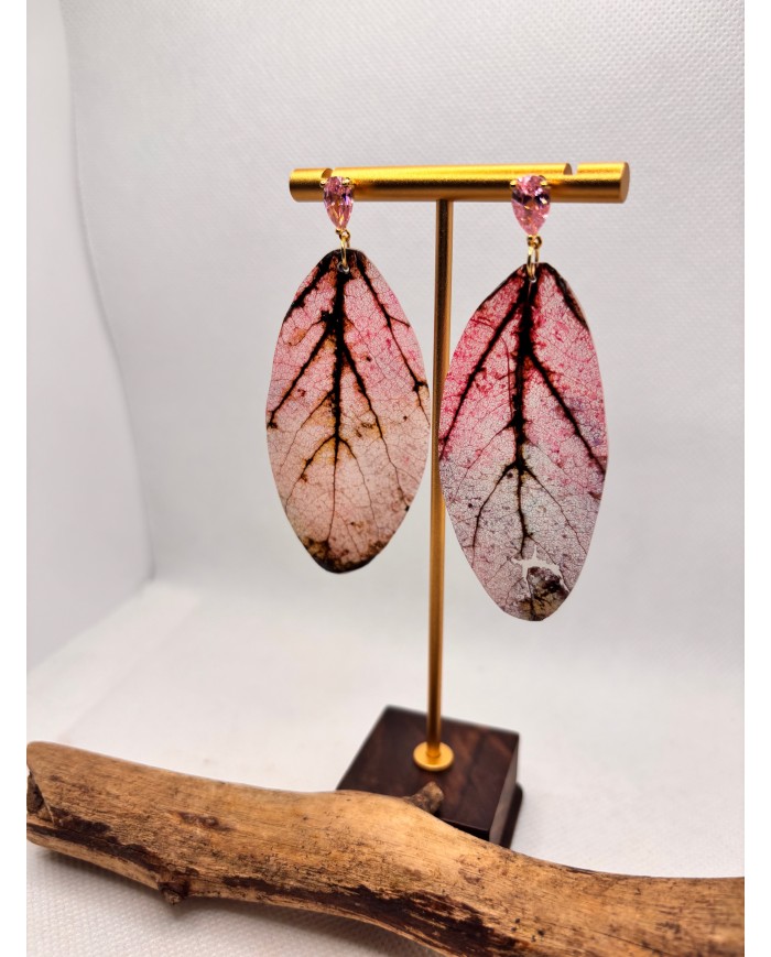EDICIÓN LIMITADA pendientes artesanos de hoja natural