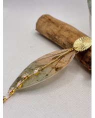 EDICIÓN LIMITADA pendientes artesanos de hoja natural esqueletizada