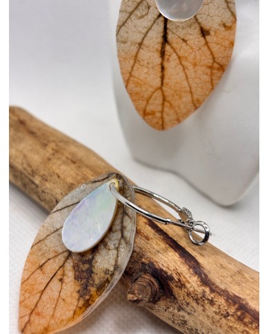 EDICIÓN LIMITADA pendientes artesanos de hoja natural esqueletizada