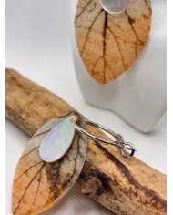 EDICIÓN LIMITADA pendientes artesanos de hoja natural esqueletizada
