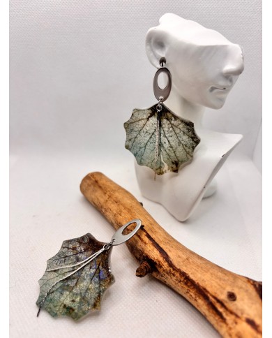 EDICIÓN LIMITADA pendientes artesanos de hoja natural