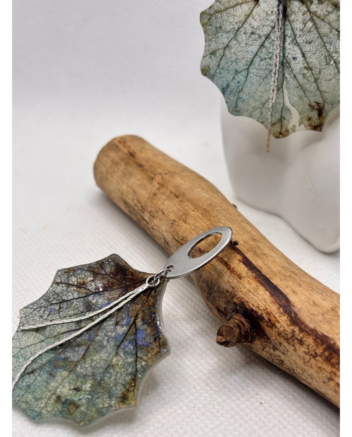 EDICIÓN LIMITADA pendientes artesanos de hoja natural