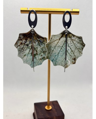 EDICIÓN LIMITADA pendientes artesanos de hoja natural