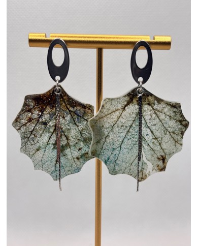EDICIÓN LIMITADA pendientes artesanos de hoja natural