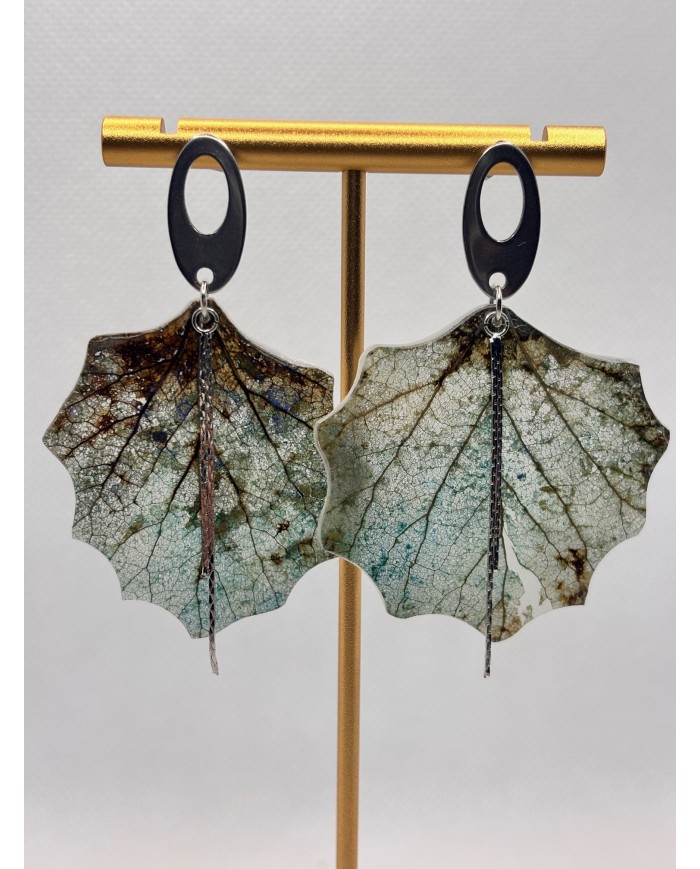 EDICIÓN LIMITADA pendientes artesanos de hoja natural