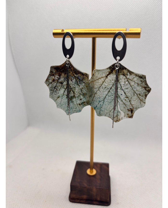EDICIÓN LIMITADA pendientes artesanos de hoja natural