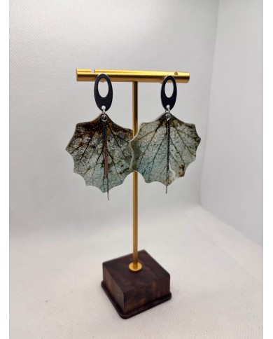 EDICIÓN LIMITADA pendientes artesanos de hoja natural