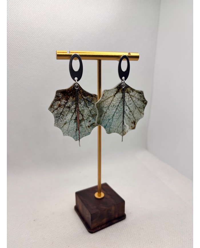 EDICIÓN LIMITADA pendientes artesanos de hoja natural