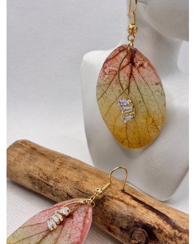 EDICIÓN LIMITADA pendientes artesanos de hoja natural