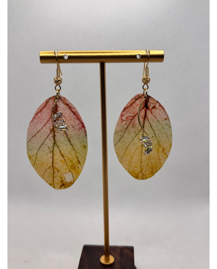 EDICIÓN LIMITADA pendientes artesanos de hoja natural
