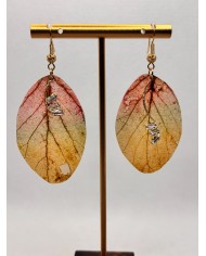 EDICIÓN LIMITADA "TODO AMOR" pendientes artesanoss de hoja natural