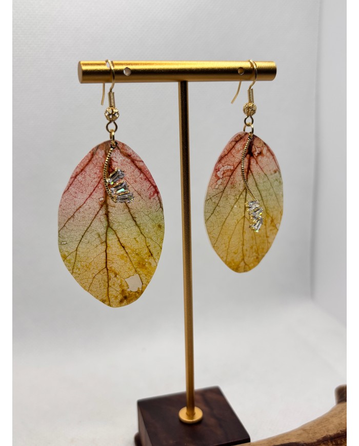 EDICIÓN LIMITADA pendientes artesanos de hoja natural