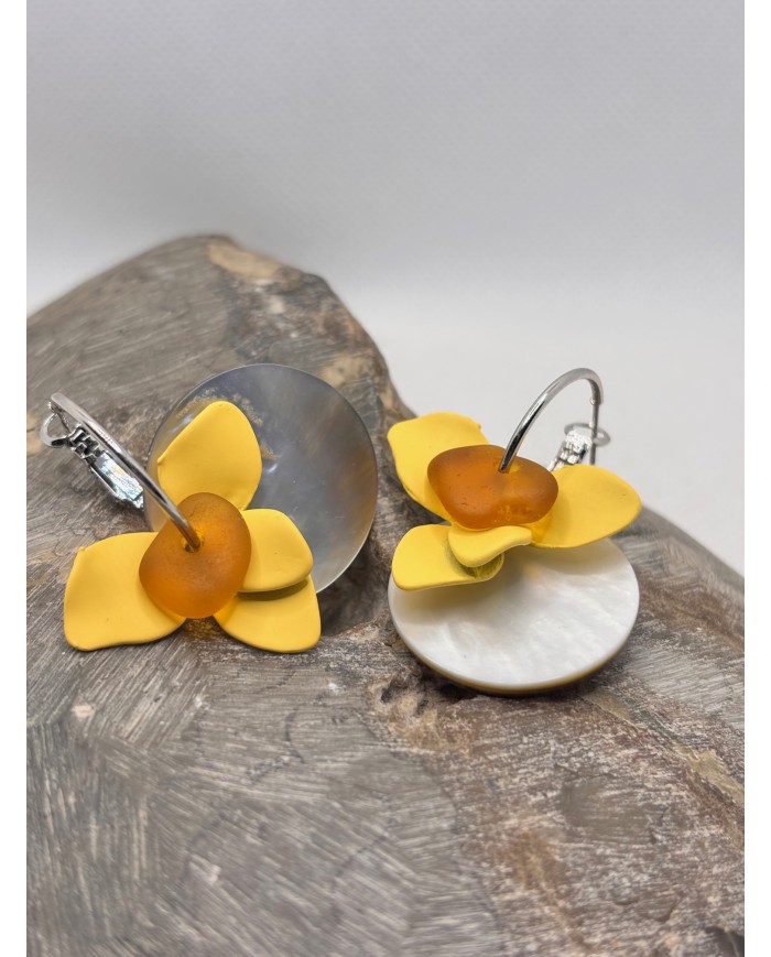 PENDIENTES ARTESANOS DE CRISTAL MARINO