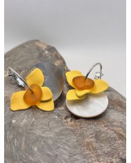 PENDIENTES ARTESANOS DE CRISTAL MARINO