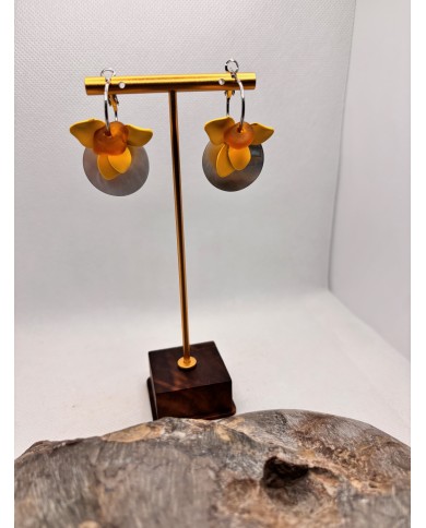 PENDIENTES ARTESANOS DE CRISTAL MARINO