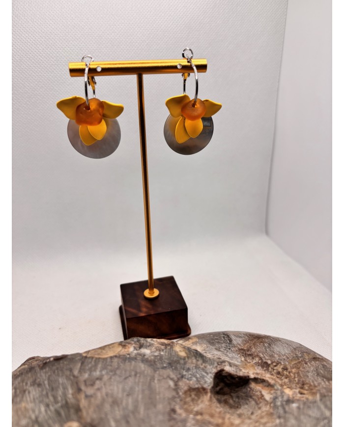 PENDIENTES ARTESANOS DE CRISTAL MARINO