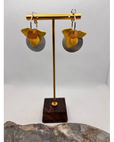 PENDIENTES ARTESANOS DE CRISTAL MARINO