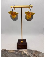 PENDIENTES ARTESANOS DE CRISTAL MARINO