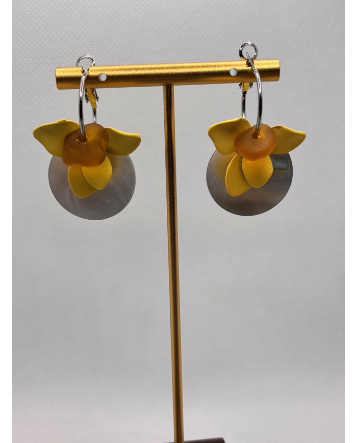 PENDIENTES ARTESANOS DE CRISTAL MARINO