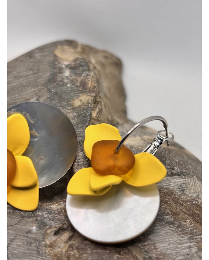 PENDIENTES ARTESANOS DE CRISTAL MARINO