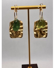 PENDIENTES ARTESANOS DE CRISTAL MARINO