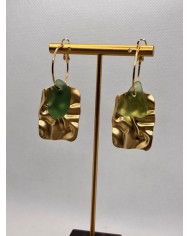 PENDIENTES ARTESANOS DE CRISTAL MARINO