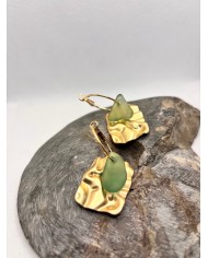 PENDIENTES ARTESANOS DE CRISTAL MARINO