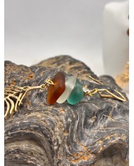 PENDIENTES ARTESANOS DE CRISTAL MARINO