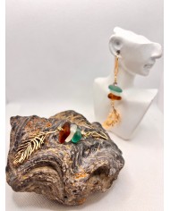 PENDIENTES ARTESANOS DE CRISTAL MARINO