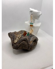 PENDIENTES ARTESANOS DE CRISTAL MARINO