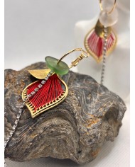 PENDIENTES ARTESANOS DE CRISTAL MARINO