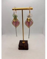 PENDIENTES ARTESANOS DE CRISTAL MARINO