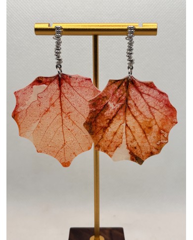 EDICIÓN ESPECIAL pendientes artesanos de hoja natural