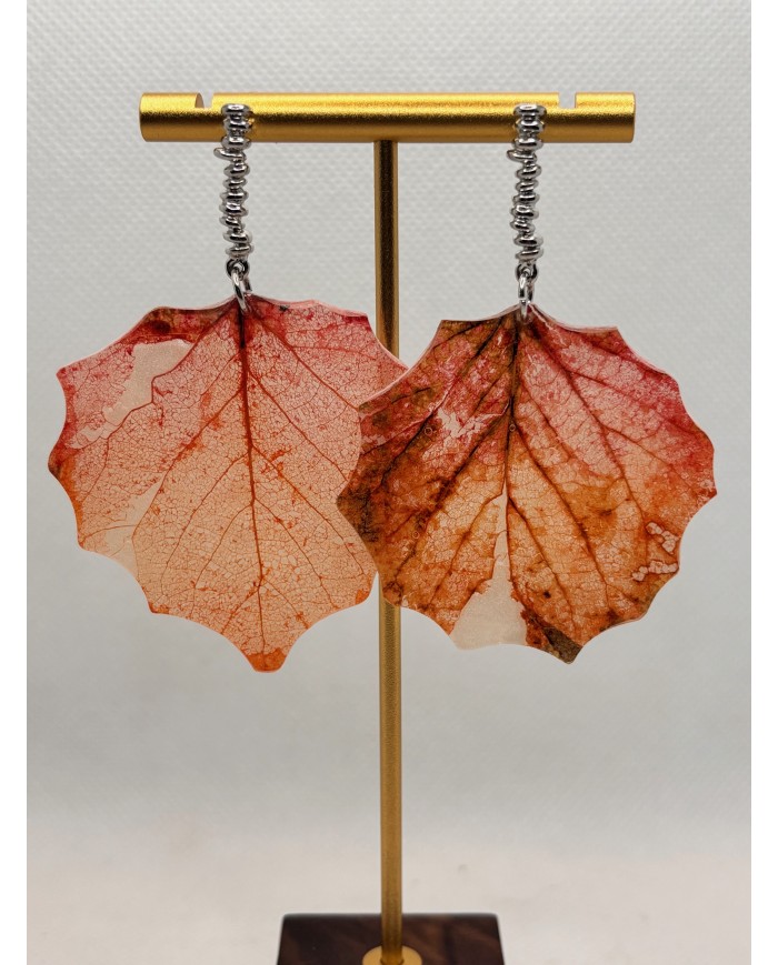 EDICIÓN ESPECIAL pendientes artesanos de hoja natural