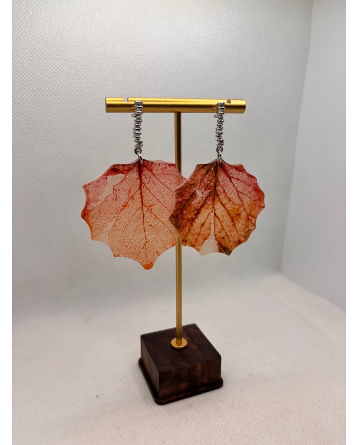 EDICIÓN ESPECIAL pendientes artesanos de hoja natural