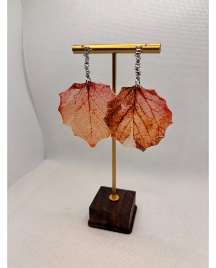EDICIÓN ESPECIAL pendientes artesanos de hoja natural
