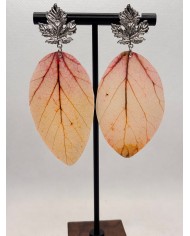 EDICIÓN LIMITADA pendientes artesanos de hoja  natural