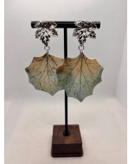 EDICIÓN LIMITADA pendientes artesanos  de hoja natural