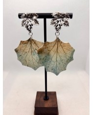 EDICIÓN LIMITADA pendientes artesanos  de hoja natural