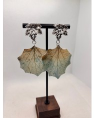 EDICIÓN LIMITADA pendientes artesanos  de hoja natural