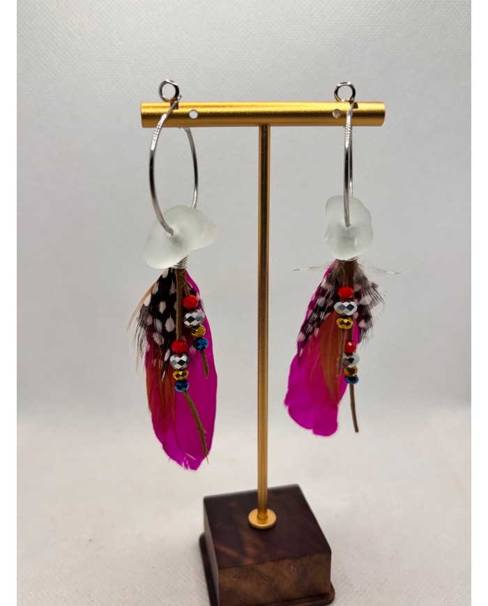 EDICIÓN LIMITADA pendientes de cristal marino