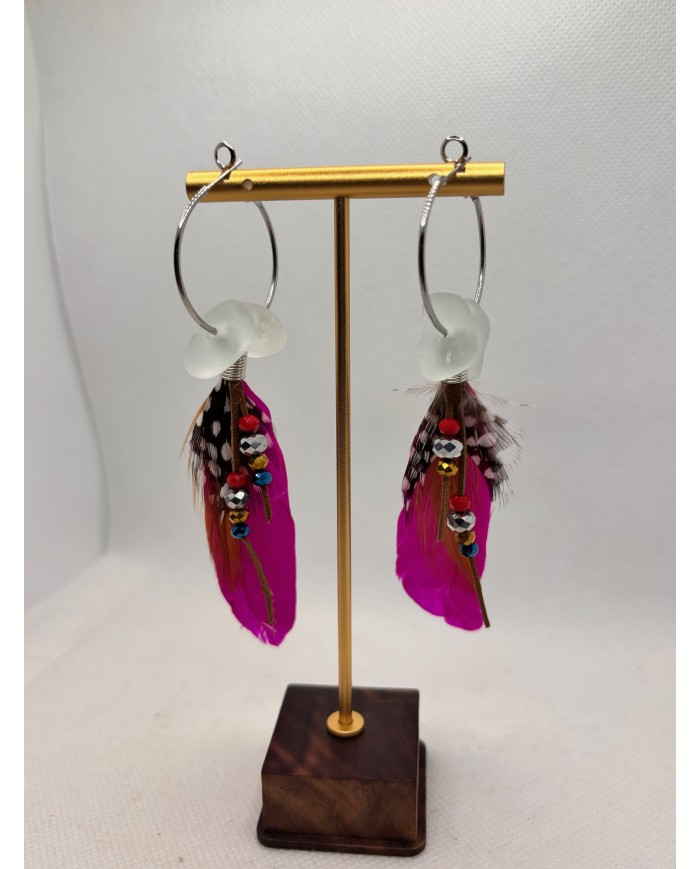 EDICIÓN LIMITADA pendientes de cristal marino